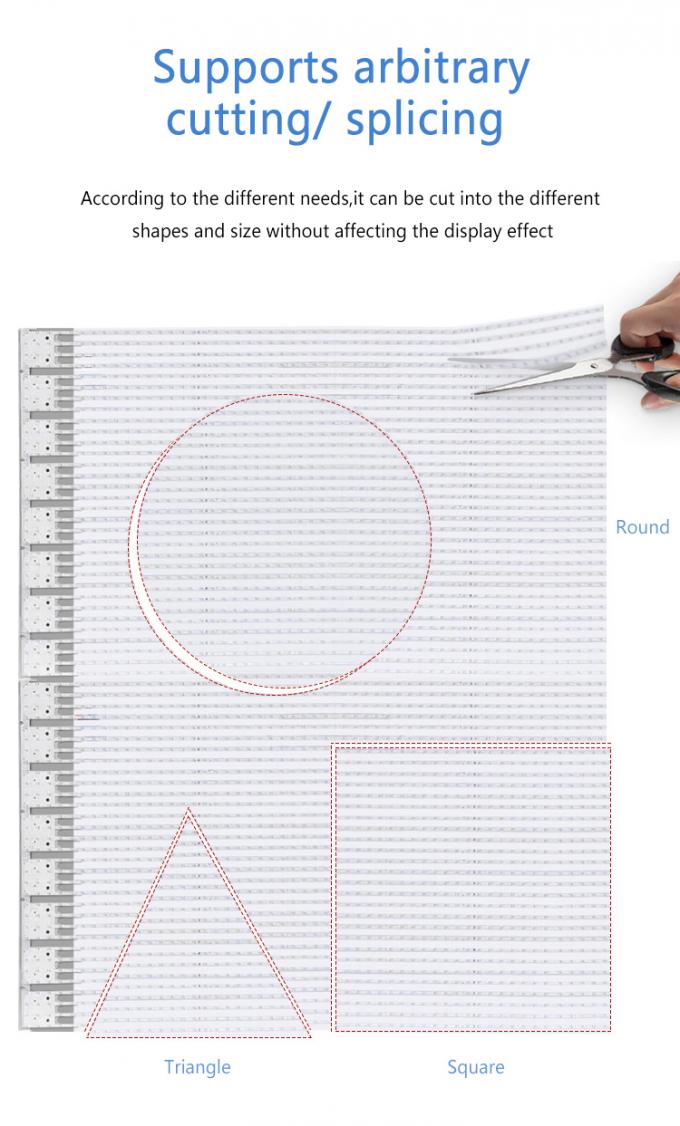 P20 P30 P40 صفحه نمایش فیلم LED پرده شیشه ای غول پیکر دیوار تبلیغاتی 2