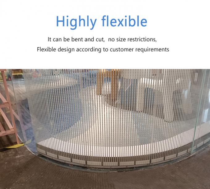 P20 P30 P40 صفحه نمایش فیلم LED پرده شیشه ای غول پیکر دیوار تبلیغاتی 3