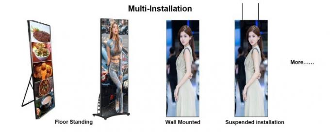 پوستر LED تاشو قابل حمل ویدئو دیجیتال پوستر تبلیغاتی صفحه نمایش پوستر LED 3