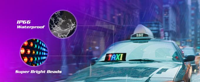 علامت LED قابل برنامه ریزی، 15'x4' پیش ساخته شده انیمیشن ها و متن قابل تنظیم علامت خودرو LED، کنترل بلوط APP چرخش علامت LED، سفارشی، گرافیتی انعطاف پذیر LED ماتریکس پانل برای فروشگاه خودرو هتل تعطیلات 4