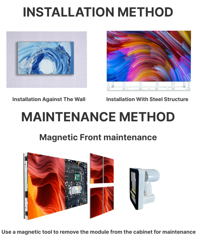 پانل آلومینیوم داخلی LED دیوار ویدیو برای کاربردهای داخلی و خارجی 3