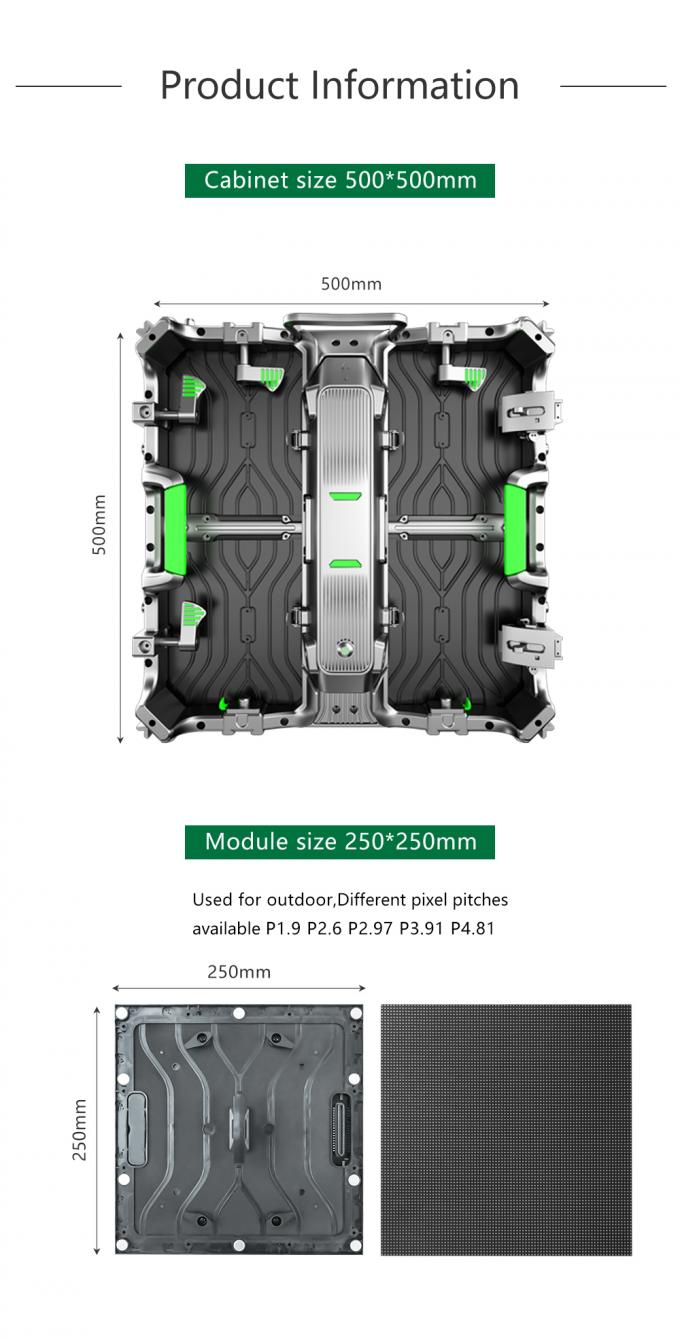اجاره صفحه نمایش LED با صفحه نمایش دیواری ویدئویی LED با عملکرد بالا P2.5 P3 P4 P5 P6 صفحه نمایش LED در فضای باز 2