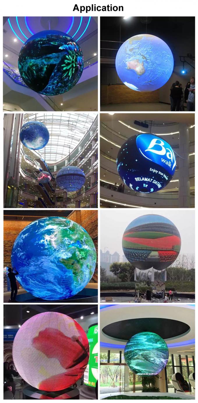 LED Ball And Creative Circular Cube Cylinder Curved Rgb Flexible LED Screen Indoor P2 P3 P4 دایره ای دایره ای نمایشگر LED 2