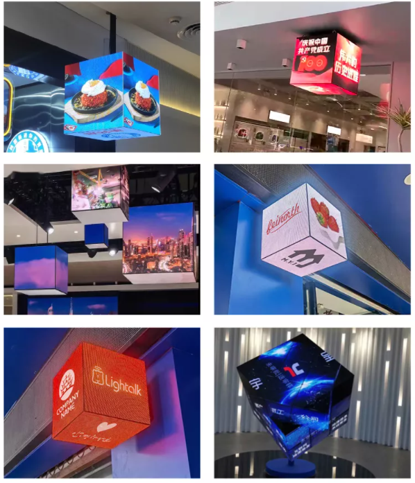 P2.5 P3 P3.91 P4.81 LED Cube Logo Display صفحه نمایش LED خلاق برای تبلیغات داخلی و خارجی 8