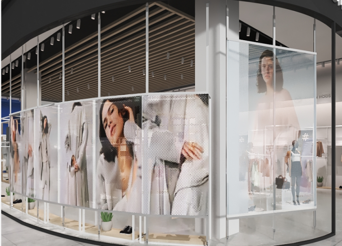 صفحه نمایش LED شفاف داخلی P3.91 صفحه نمایش شیشه ای LED شیشه ای 0