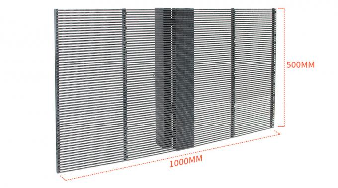 3.91-7.82mm Pixel Pitch شفاف صفحه نمایش LED با شفافیت 75٪ برای فاصله مشاهده 5-100m 0