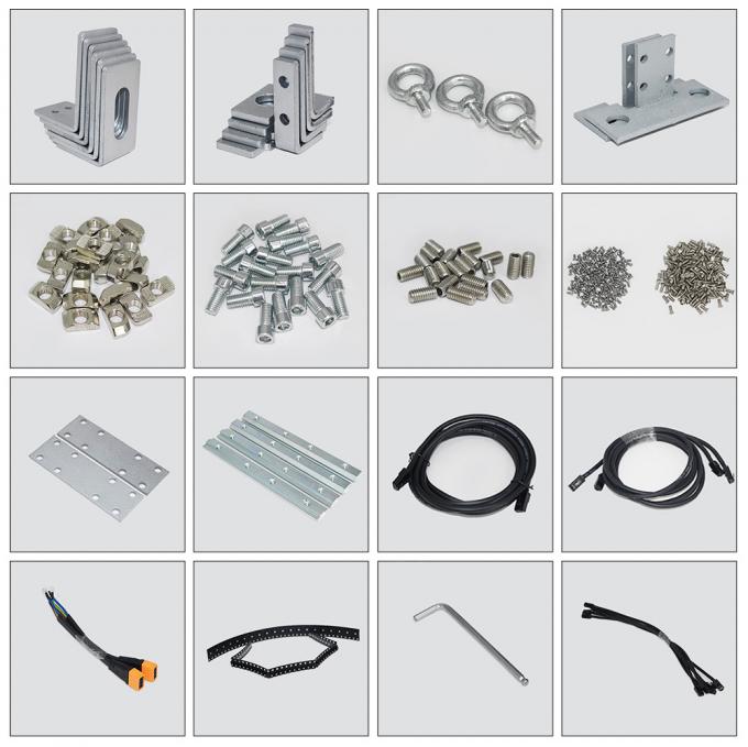 3.91-7.82mm Pixel Pitch شفاف صفحه نمایش LED با شفافیت 75٪ برای فاصله مشاهده 5-100m 1