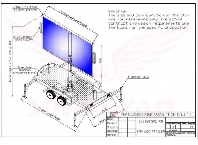تریلر نمایشگر LED فضای باز P4، پنل های خورشیدی، تریلر تبلیغاتی، نمایشگر LED HD 2
