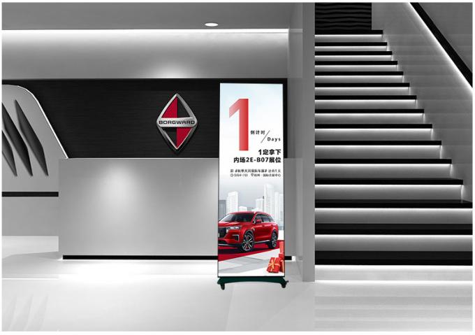 صفحه نمایش پوستر LED متحرک HD، صفحه نمایش ایستاده در فضای باز و داخلی P1.8 P2، صفحه نمایش پوستر LED تاشو P2.5 10