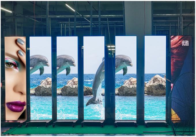 صفحه نمایش پوستر LED متحرک HD، صفحه نمایش ایستاده در فضای باز و داخلی P1.8 P2، صفحه نمایش پوستر LED تاشو P2.5 9