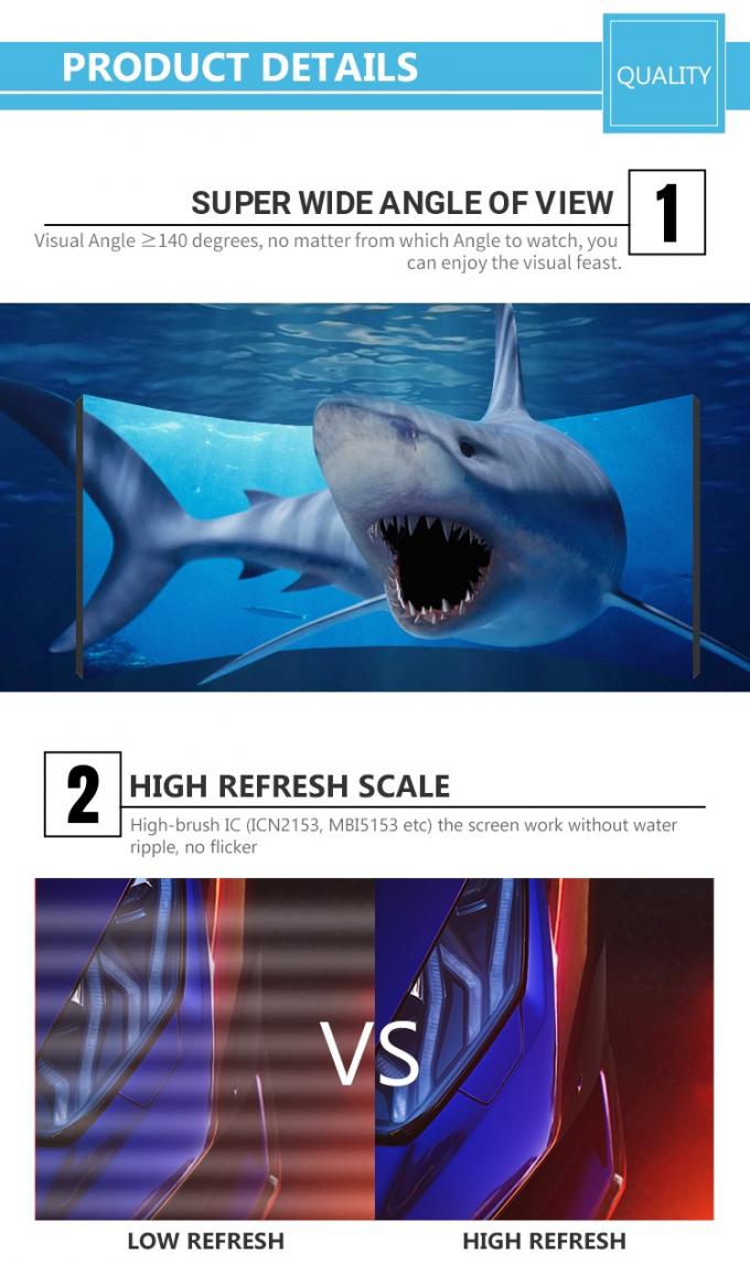 P1.5 P2.5 P4 Led Soft Screen Indoor Outdoor Led Curved Soft Vertical Flexible Ads Display صفحه نمایش نرم و عمودی آگهی های انعطاف پذیر 0