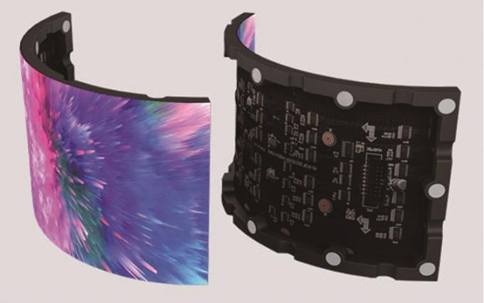 P1.5 P2.5 P4 Led Soft Screen Indoor Outdoor Led Curved Soft Vertical Flexible Ads Display صفحه نمایش نرم و عمودی آگهی های انعطاف پذیر 1