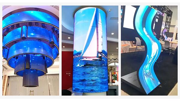 صفحه نمایش تلویزیون LED نرم و قابل تنظیم P3 صفحه نمایش LED انعطاف پذیر داخلی قیمت صفحه نمایش سکسی 5