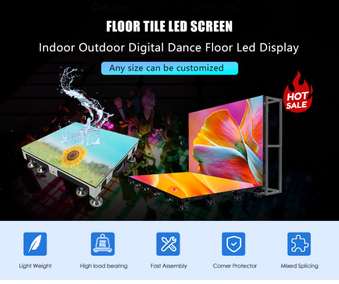 صفحه نمایش 3D سطح سطح رقص صفحه نمایش LED متقابل صفحه P2.6 P2.97 P3.91 صفحه LED 0